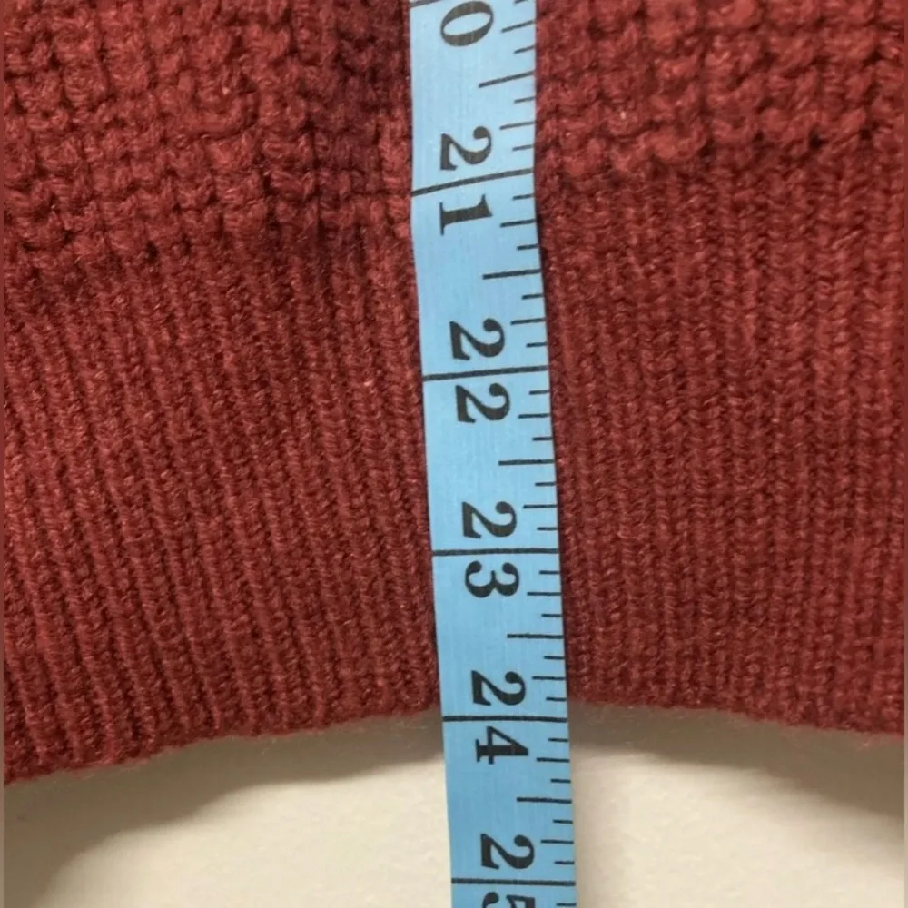 New! Flag & Anthem Womens Sweater Half Zip Pullover Red Medium Long Sleeve - Picture 10 of 12